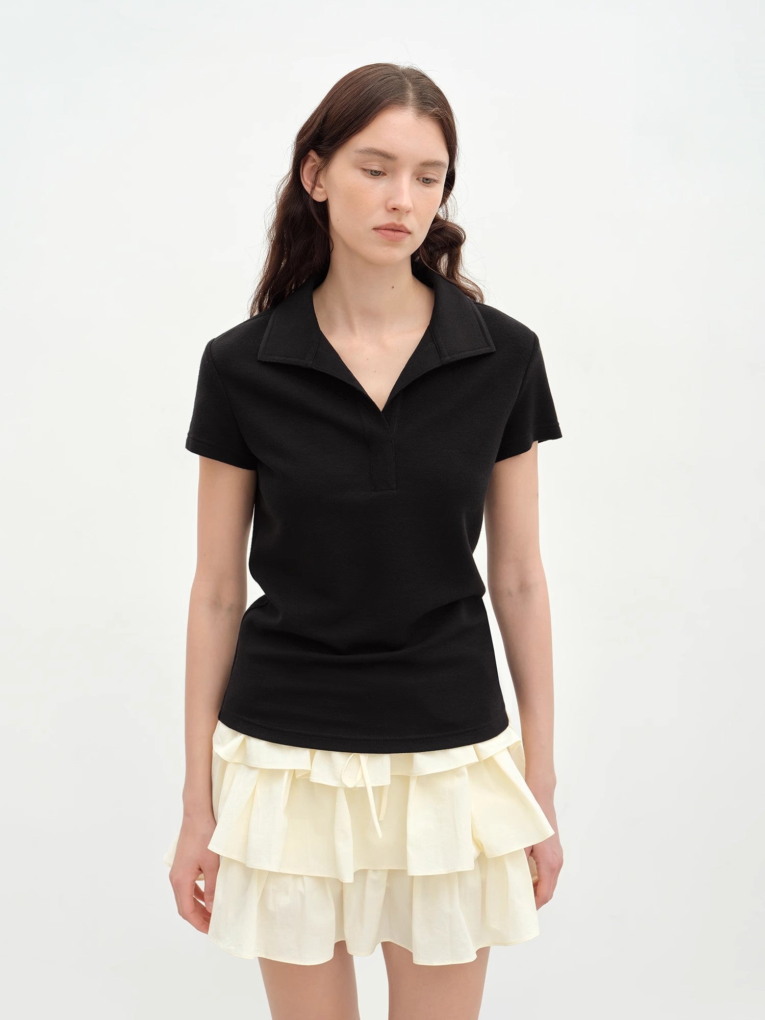 Lapel Blazer Top