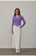 Low-Waisted Straight Skirt