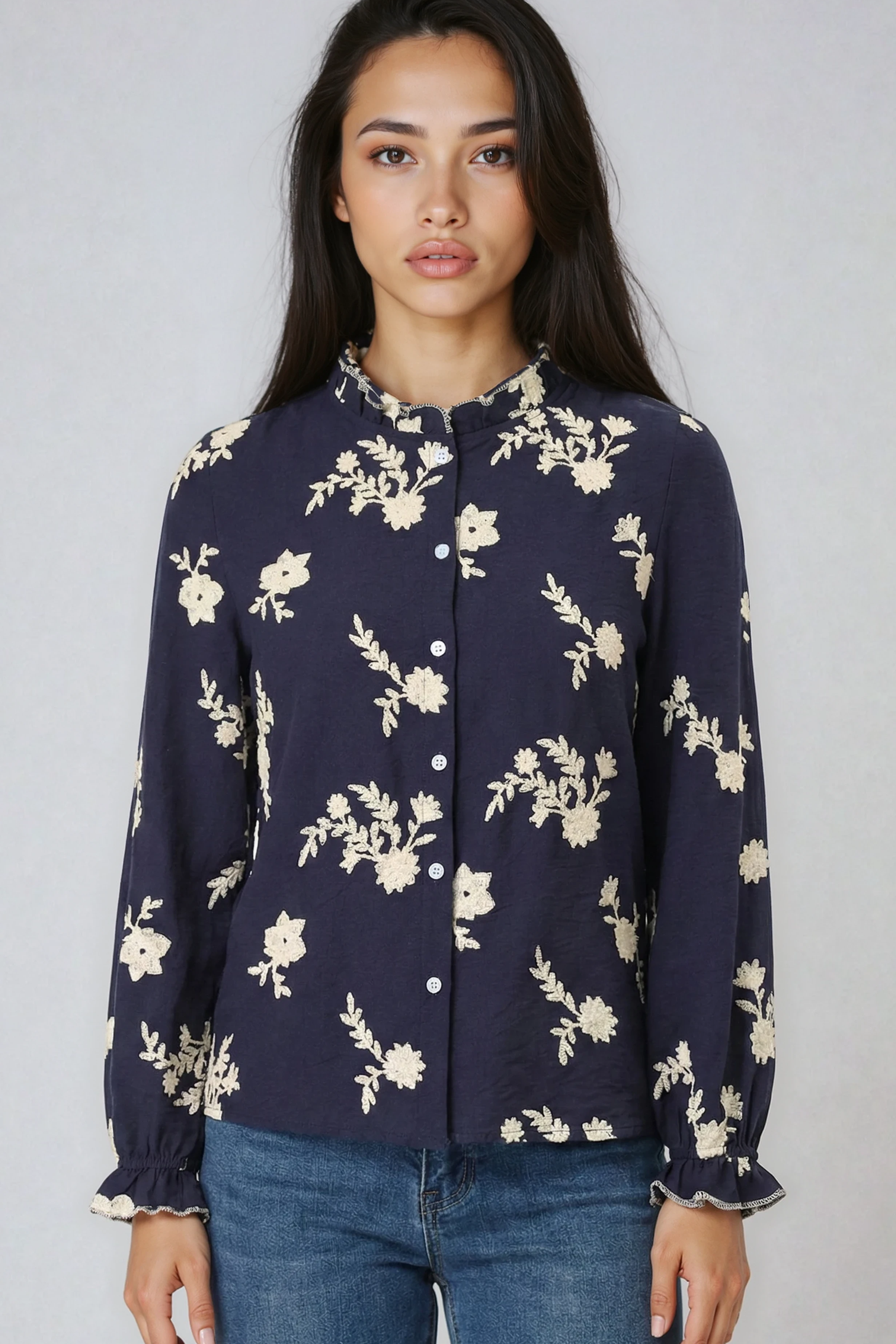 Floral Embroidered Top