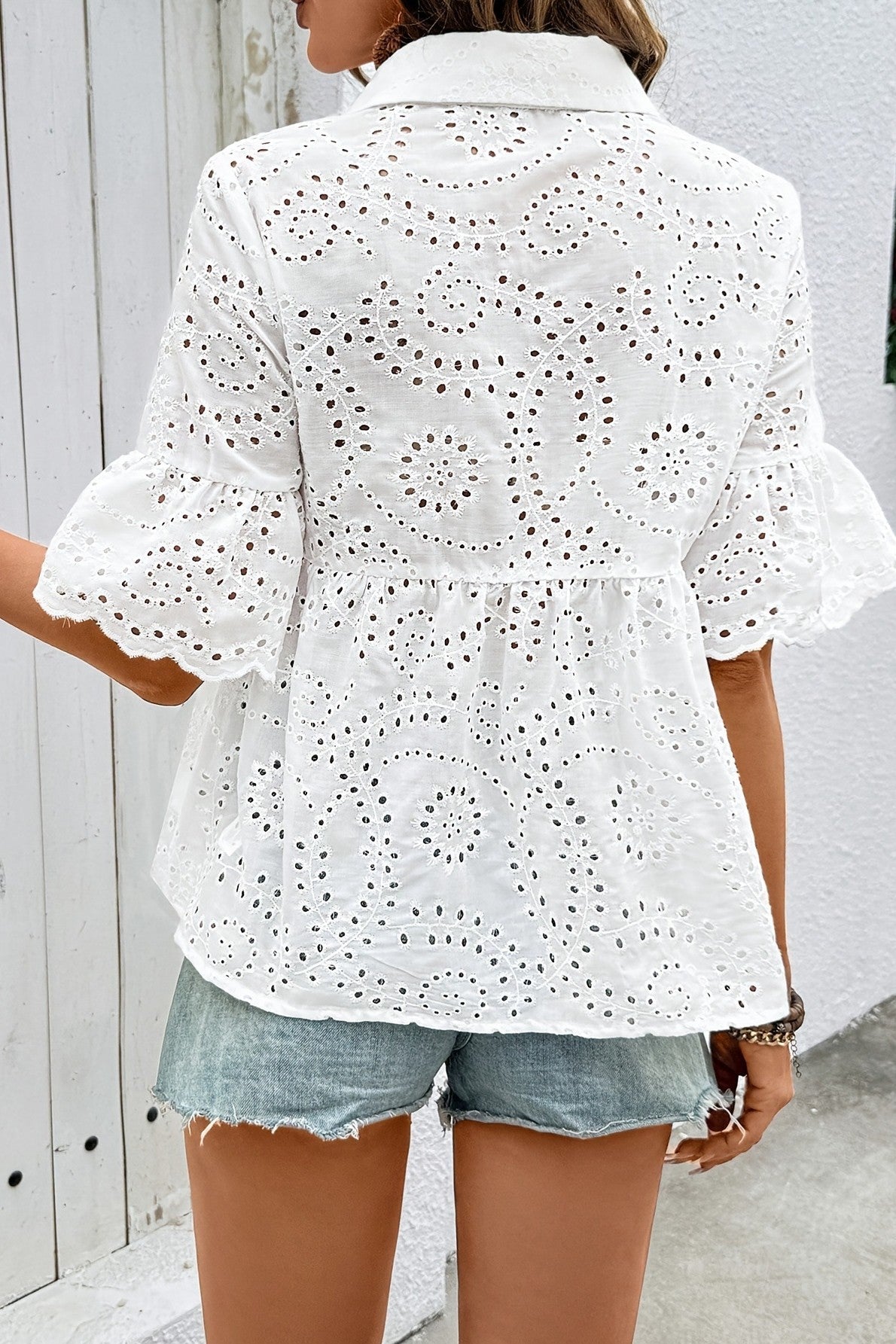 Ruffle Trim Top